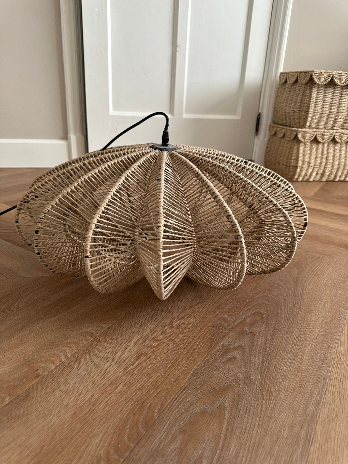 Hanglamp rotan, Ophalen, Zo goed als nieuw