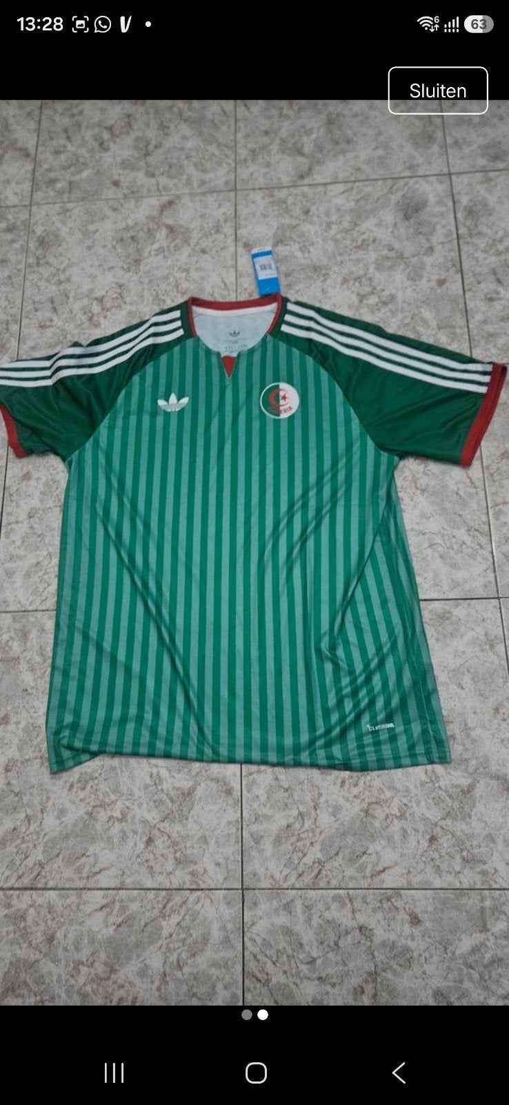 Adidas Algerije Thuisshirt - Nieuw met labels, Nieuw, Overige maten, Ophalen of Verzenden, Adidas