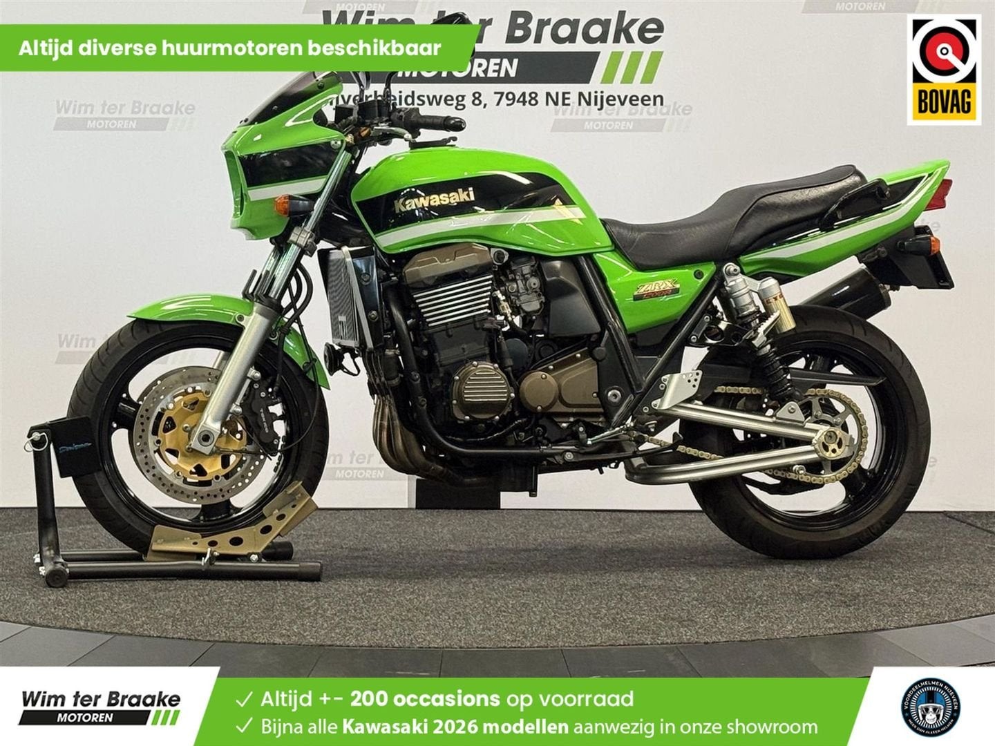Kawasaki ZRX 1200 R (bj 2006) 68,075 km, Motoren, 1165 cc, 4 cilinders, Motorrijbewijs A, Bedrijf