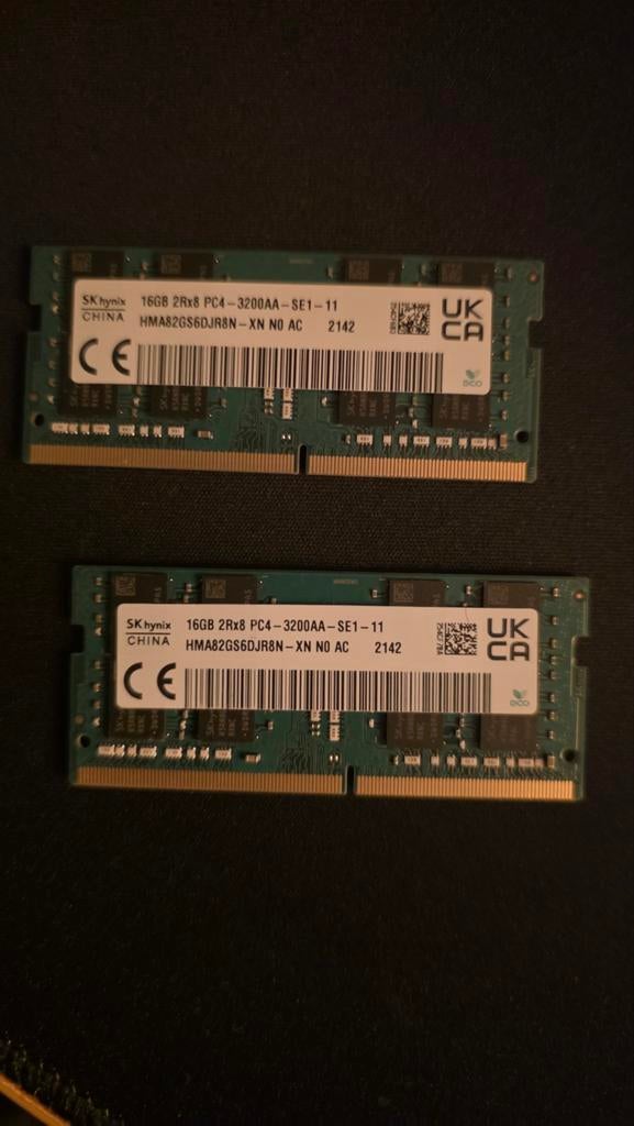SK Hynix 2x 16GB DDR4 SODIMM RAM (2x8GB) PC4-3200, DDR4, Ophalen of Verzenden, Zo goed als nieuw, Laptop