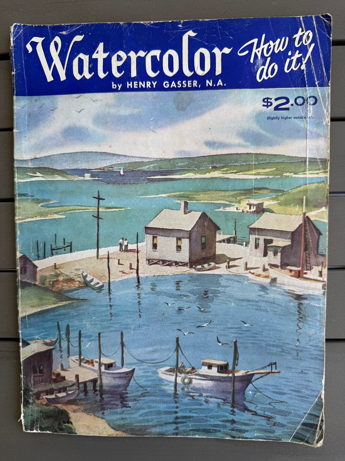 Watercolor by henry Gasser (1955), Ophalen of Verzenden, Zo goed als nieuw, Europa, Overige merken