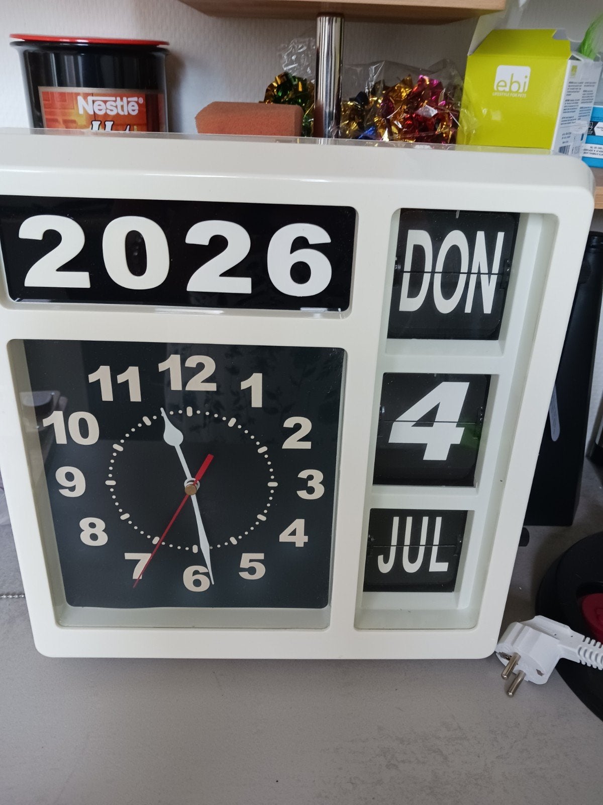 Jumbo Analoge Klok ACK-70 met Kalenderfunctie, Ophalen of Verzenden, Zo goed als nieuw