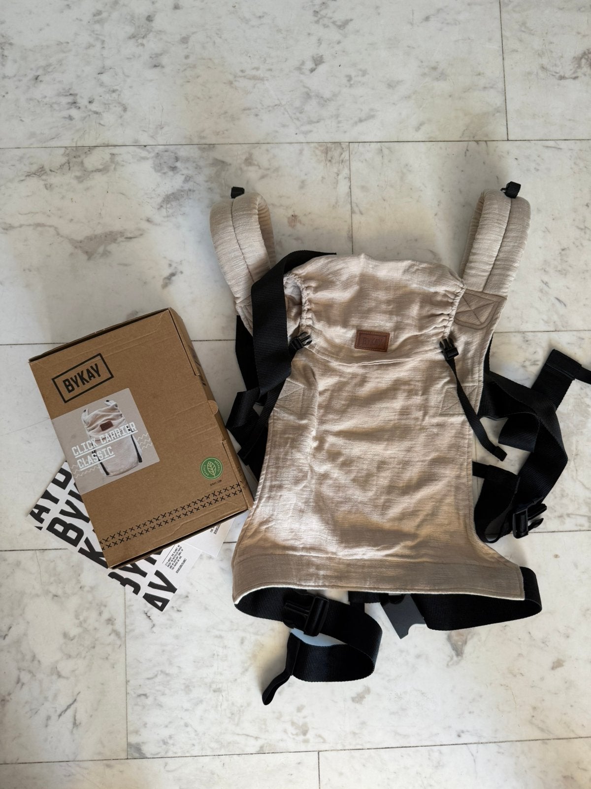 ByKay draagzak: Prenatal Special Jacquard Sand z.g.a.n., Ophalen of Verzenden, Zo goed als nieuw, Draagzak, Overige merken