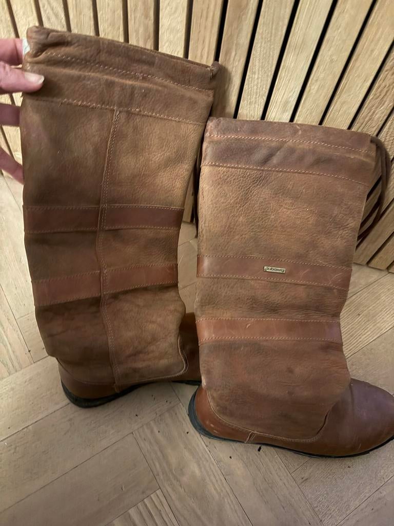 Dubarry bruine leren laarzen, maat 38, Ophalen of Verzenden, Gedragen, Bruin, Hoge laarzen