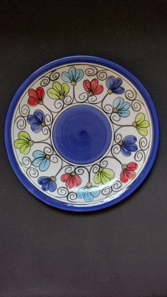 Handbeschilderd keramiek wandbord 24 cm, 24 cm, Nieuw, Steen/keramiek, Ophalen of Verzenden