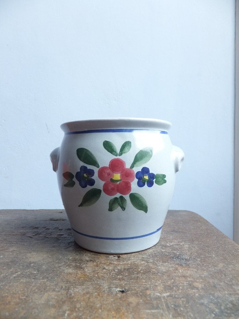 gratis verzenden vintage grijsblauwe bloem cactuspot Germany, Verzenden