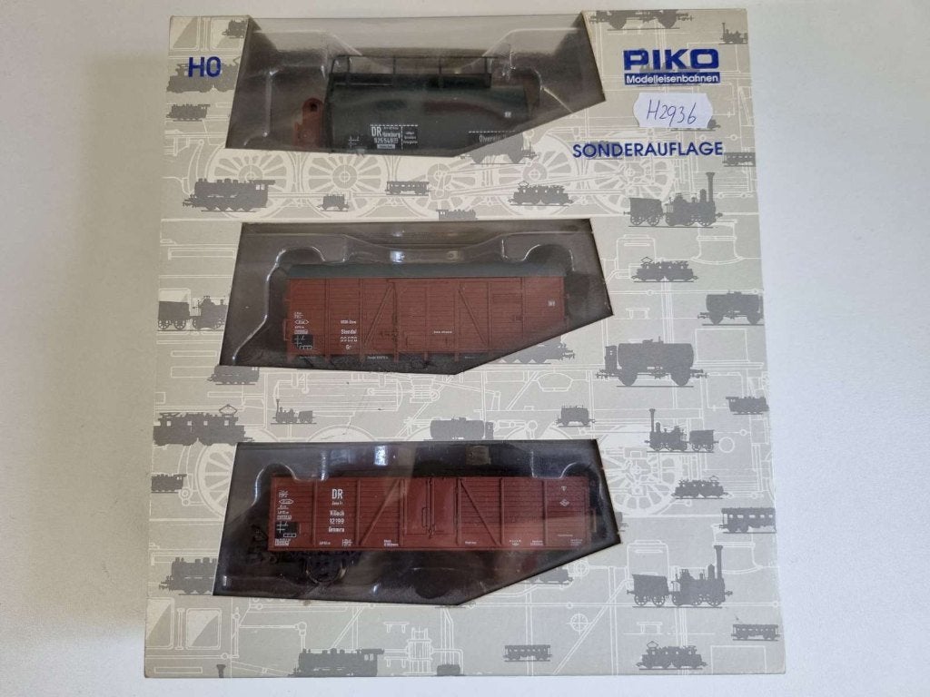 PIKO 58004 - Zonenwagenset van de DRG uit Ep II, Hobby en Vrije tijd, Modeltreinen | H0, Gelijkstroom, Wagon, Zo goed als nieuw