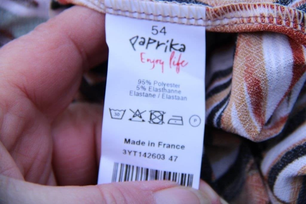 Tuniek bruin/ groen paprika mt 54 Vaste prijs, Bruin, Blouse of Tuniek, Ophalen of Verzenden, Zo goed als nieuw