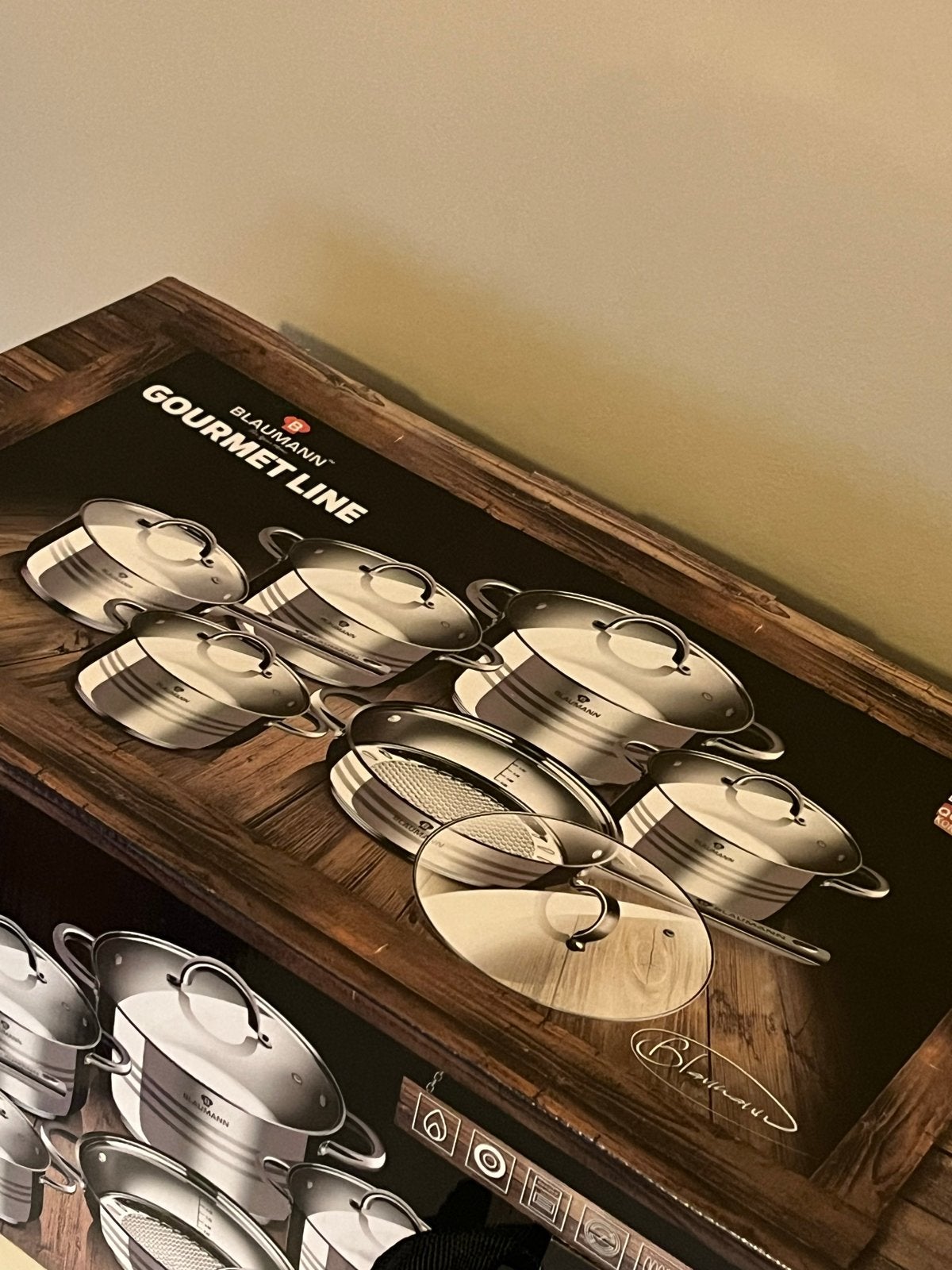 Nieuwe Blaumann Gourmet Line Pannenset - 12-delig RVS, Nieuw, Pannenset, Ophalen of Verzenden, Rvs