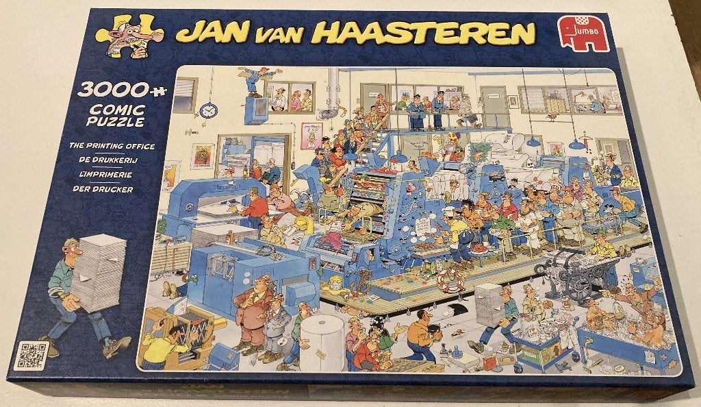 Jan van Haasteren - De Drukkerij - 3000 stukjes (ruilen), Ophalen, Meer dan 1500 stukjes, Zo goed als nieuw, Legpuzzel