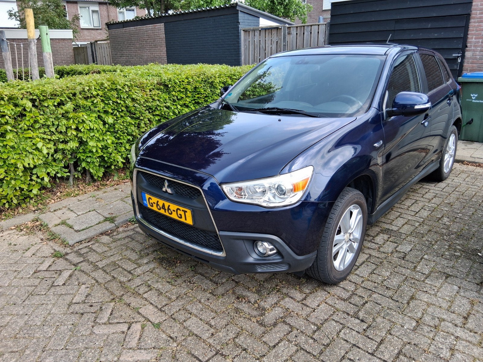 Mitsubishi ASX 1.6 86KW 2011 Blauw trekhaak, Auto's, Voorwielaandrijving, Stof, Zwart, 4 cilinders