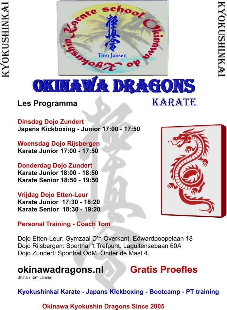 Karate & Kickboxing Okinawa Dragons Dojo, Sport en Fitness, Ophalen of Verzenden, Nieuw