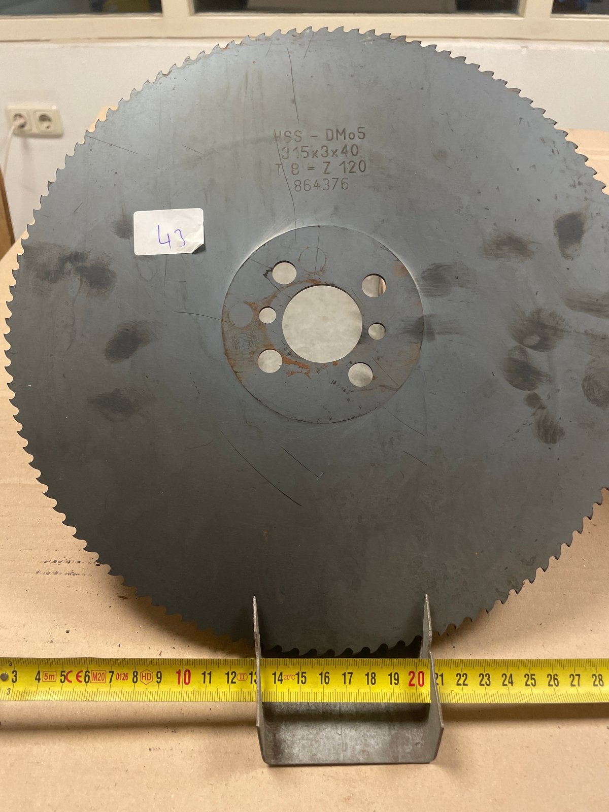 HSS-DMo5 Cirkelzaagblad 315x3x40 T8 Z120, Ophalen, Gebruikt, Cirkelzaag, 70 mm of meer