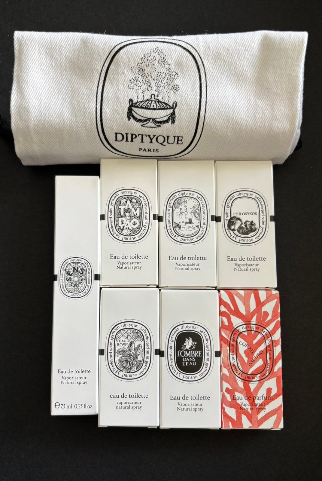 Diptyque, eau des sens,Tamdao,L’eau rose,L’onbre dans l’eau, Verzenden, Nieuw
