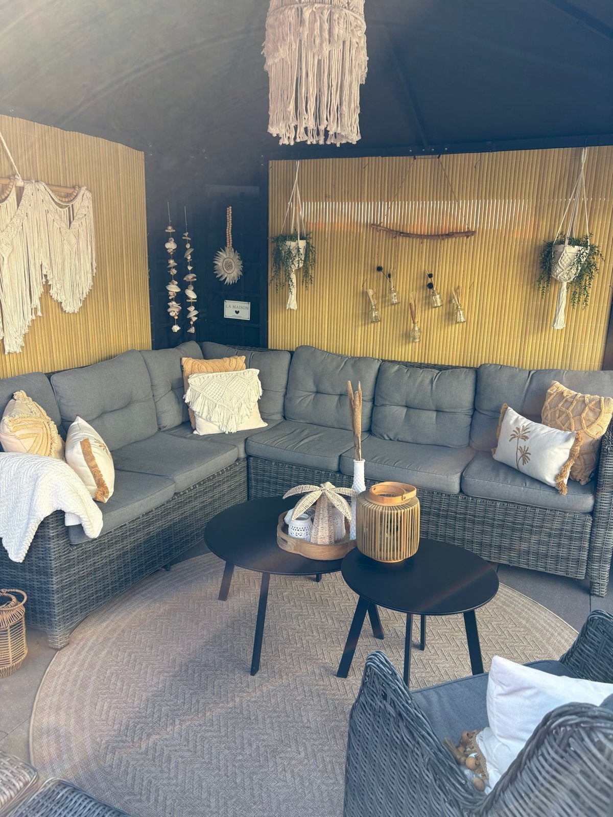 Bois Le Duc Wicker Loungeset 6 persoons incl stoel en hocker, Tuin en Terras, Tuinsets en Loungesets, Ophalen, Gebruikt, 6 zitplaatsen