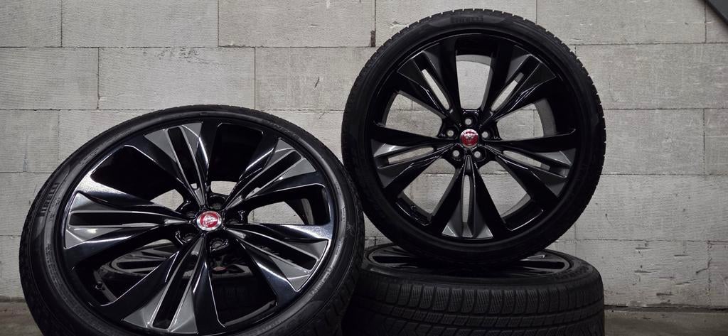 22" Jaguar F-pace I-pace originele velgen winterbanden TPMS, Gebruikt, 265 mm, Banden en Velgen, Overige maten