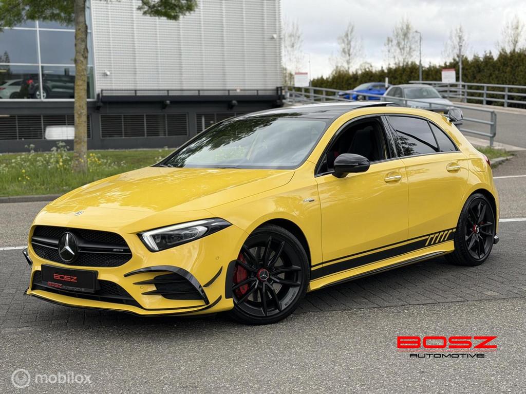 Mercedes A-klasse A35 AMG 4MATIC Edition 1 PANO AERO KUIP, Auto's, Mercedes-Benz, Automaat, 1800 kg, Euro 6, Met garantie (alle)