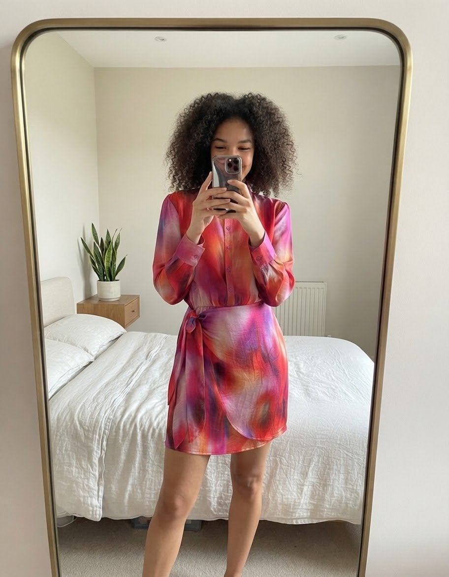 Shoeby jurk Tie Dye maat L / nieuw staat, Ophalen of Verzenden, Zo goed als nieuw, Maat 38/40 (M), Onder de knie
