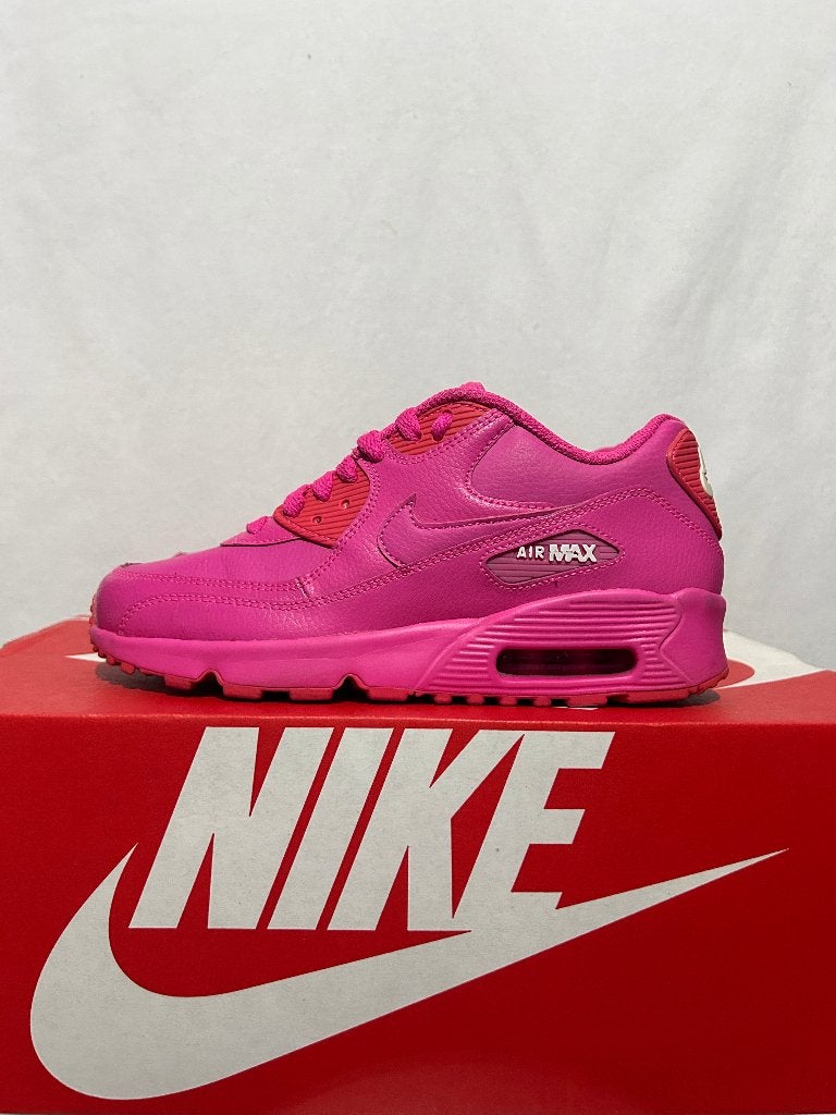ALS NIEUW! Maat 37,5 - Nike Air Max 90 Leather Laser Fuchsia, Kleding | Dames, Overige kleuren, Verzenden, Nike, Nike