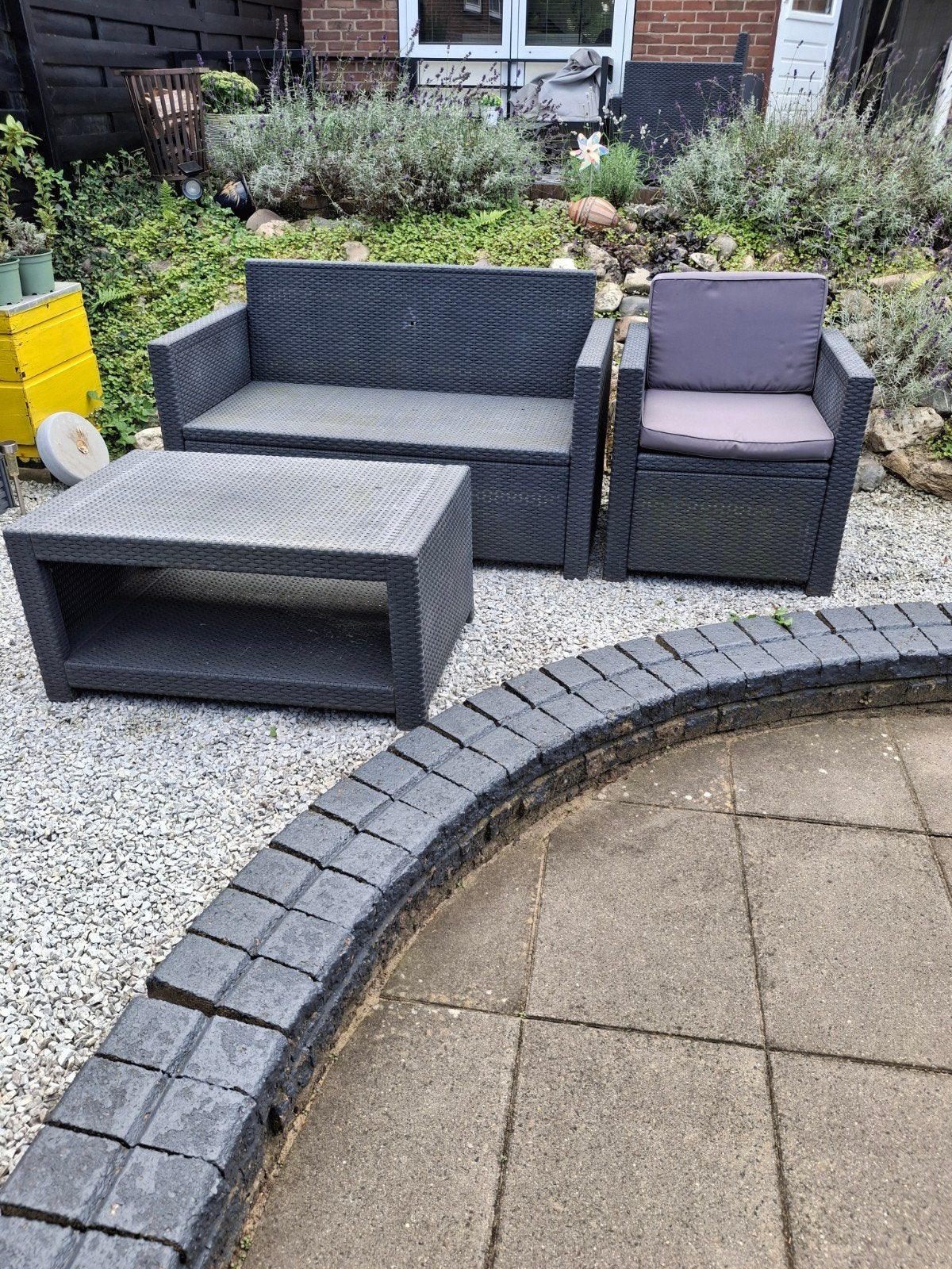 GRATIS loungset, Tuin en Terras, Ophalen, Gebruikt, 3 zitplaatsen, Bank