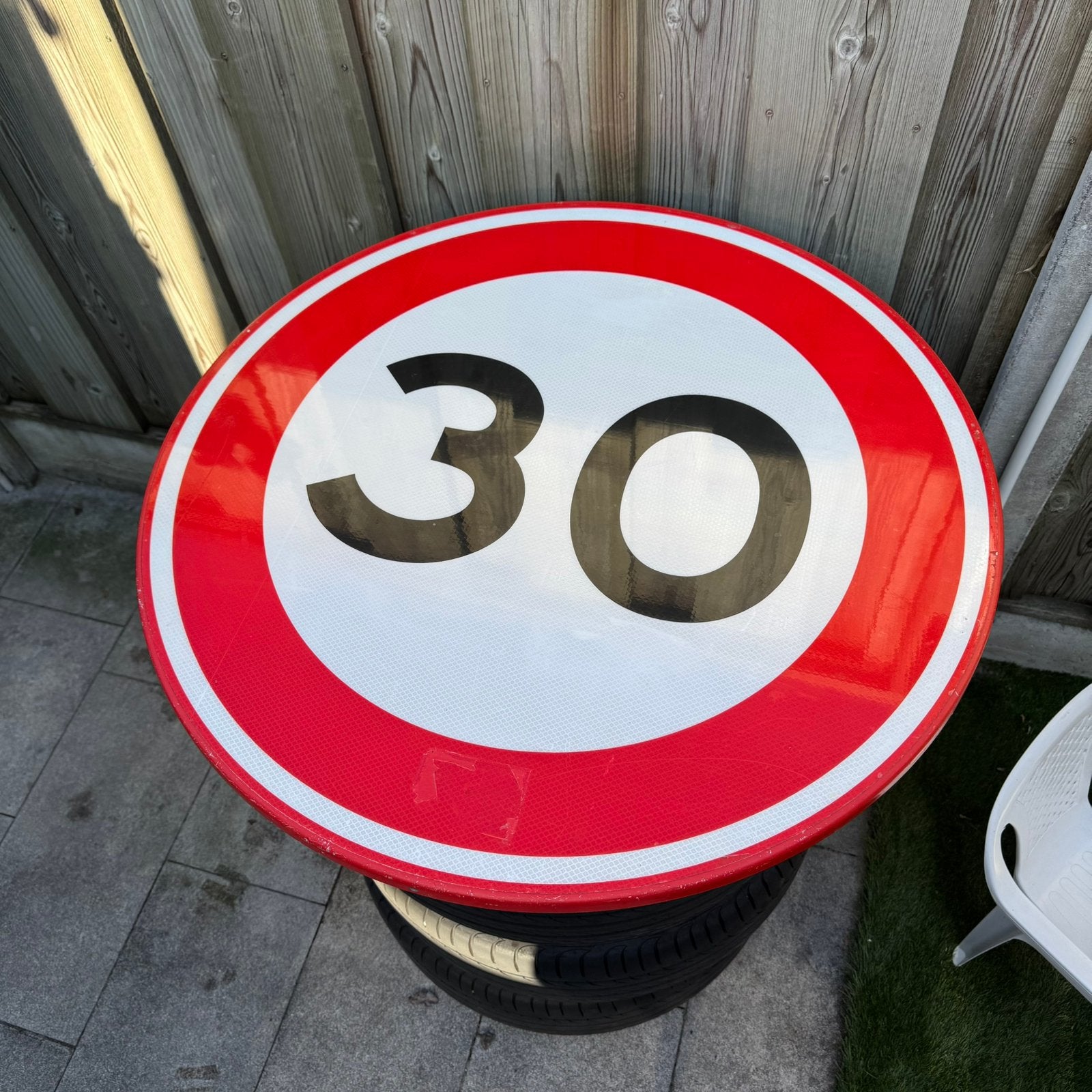 30 jaar verkeersbord huren 30e verjaardag decoratie 30 bord, Ophalen, Zo goed als nieuw, Versiering, Verjaardag