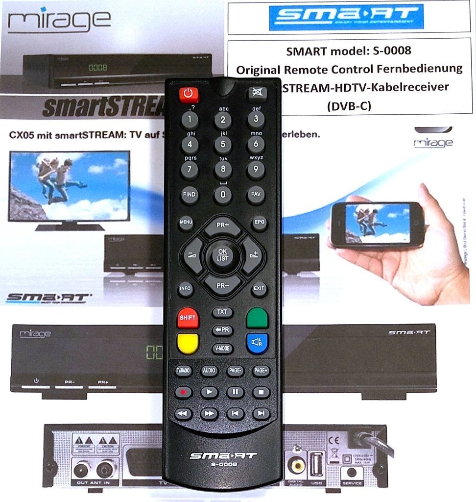 SMART S-0008 Mirage HDTV MX Joy Digital box Fernbedienung
