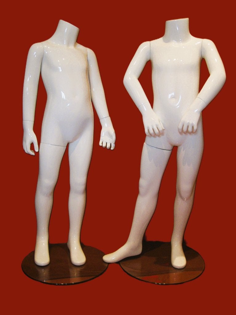 kinder - mannequins kindjes paspoppen op glasplaat, Ophalen
