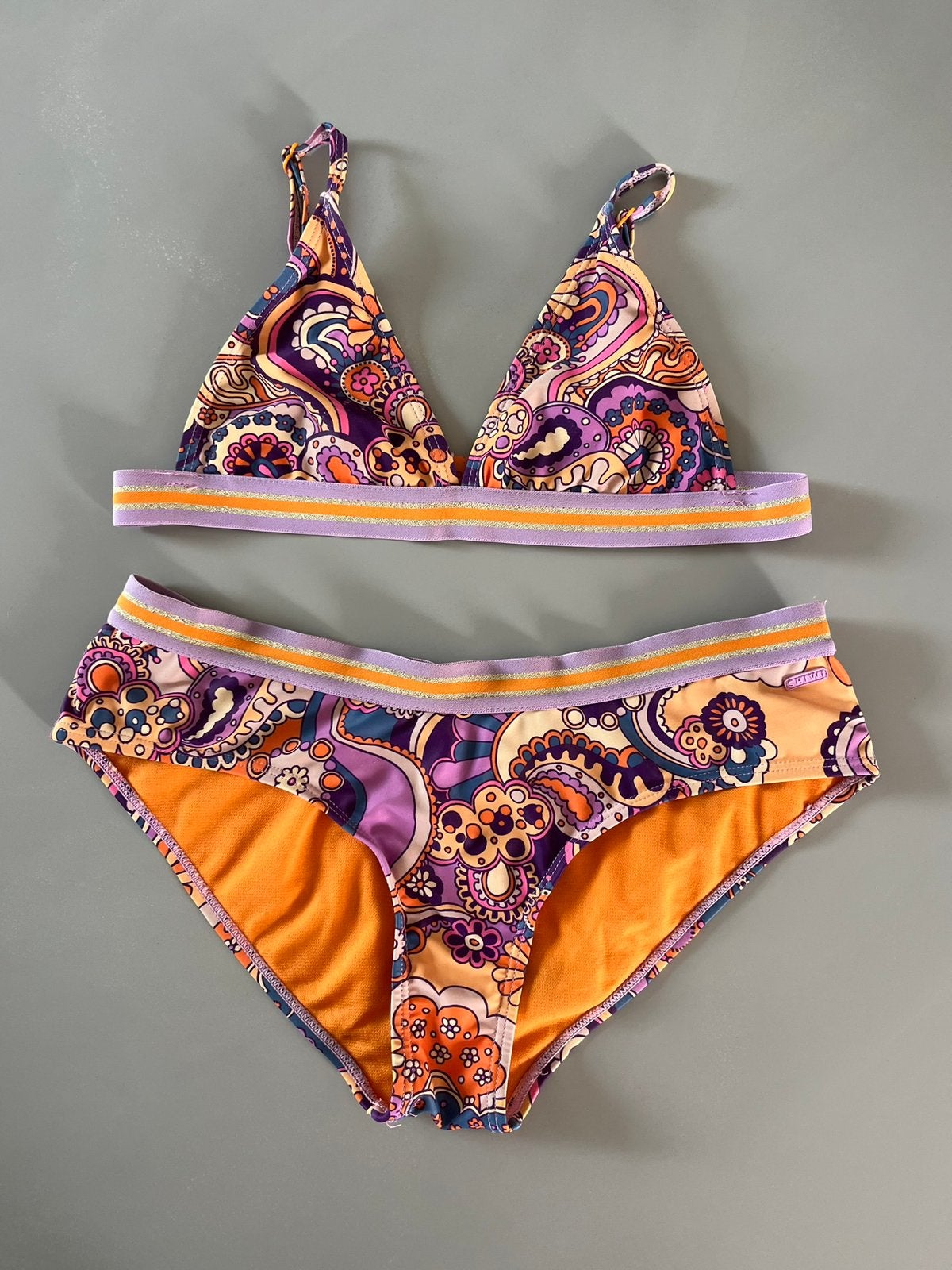 Shiwi bikini retro print lila oranje 170/176, Ophalen of Verzenden, Zo goed als nieuw