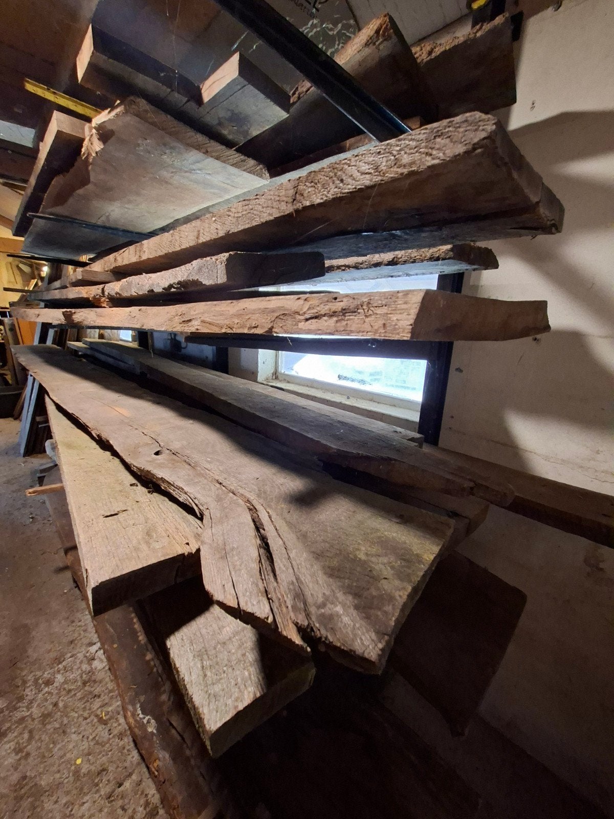 Dikke Eiken Planken tbv vensterbanken, meubelen, werkbladen, Ophalen, 250 cm of meer, Planken