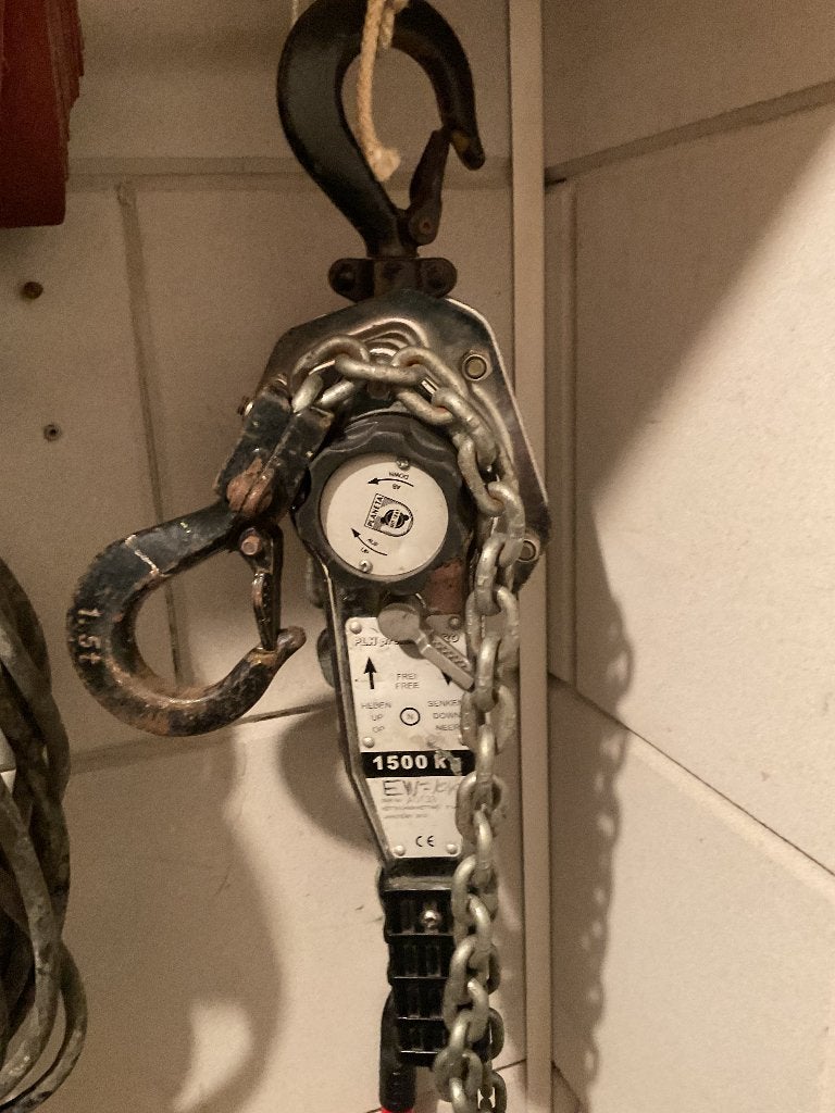 Rateltakel 1,5 Ton, Ophalen of Verzenden, Zo goed als nieuw, Handmatig