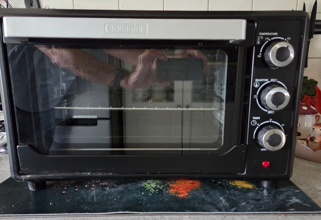 Bourgini heteluchtoven / mini-oven te koop!, Ophalen, Minder dan 45 cm, Gebruikt, Vrijstaand