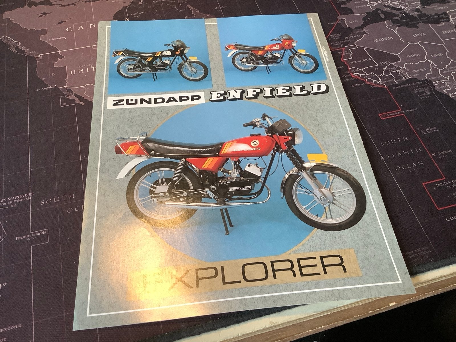 Zundapp Enfield Explorer Bromfiets Folder. NOS., Verzenden