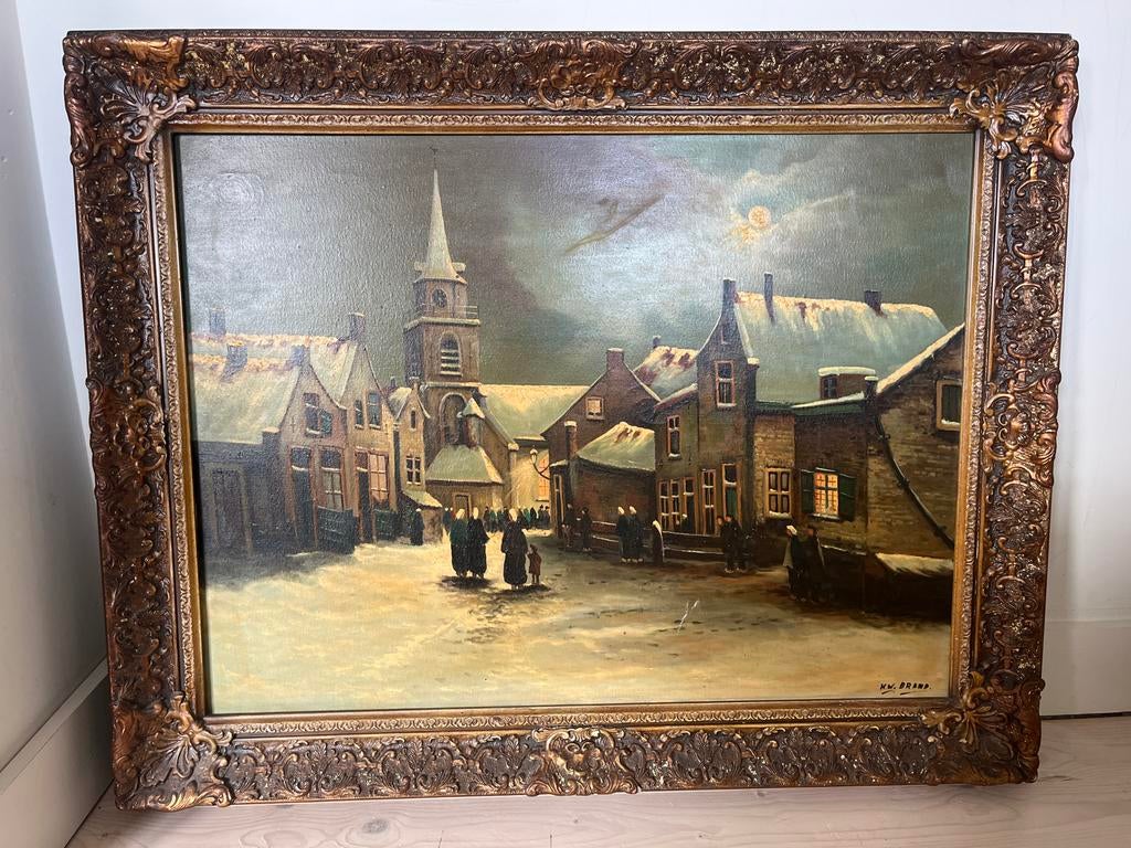 Schilderij Scheveningen Oude Kerk Keizerstraat, Ophalen