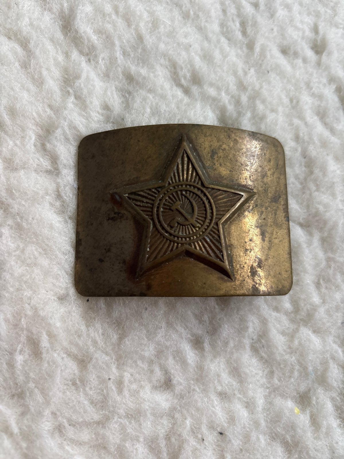Vintage Sovjet Unie Riemgesp met Hamer en Sikkel Ster, Ophalen of Verzenden, Landmacht, Overige gebieden, Overige typen