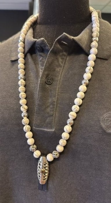 BUDDHA TO BUDDHA KETTING 188WH SPIRIT BEAD MIX WIT €649,00, Ophalen of Verzenden, Nieuw, Wit, Zilver