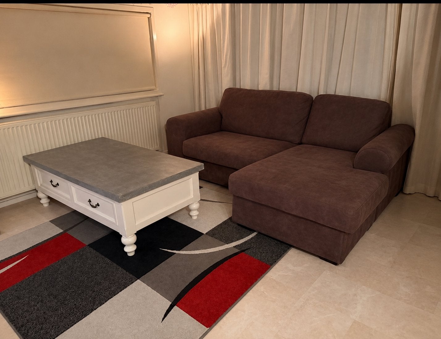 Comfortabele bruine hoekbank - Zo goed als nieuw, Ophalen, 250 tot 300 cm, 125 tot 150 cm, Hoekbank