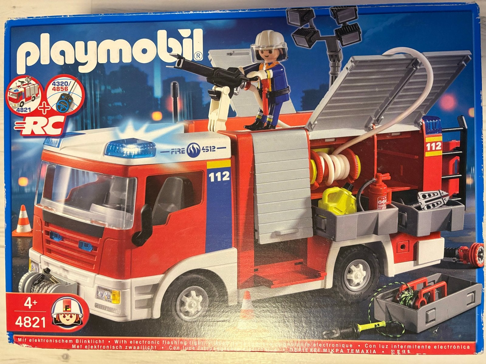 Playmobil Brandweerwagen nr 4821 (RC capabel), Kinderen en Baby's, Complete set, Voertuig, Ophalen of Verzenden, Zo goed als nieuw