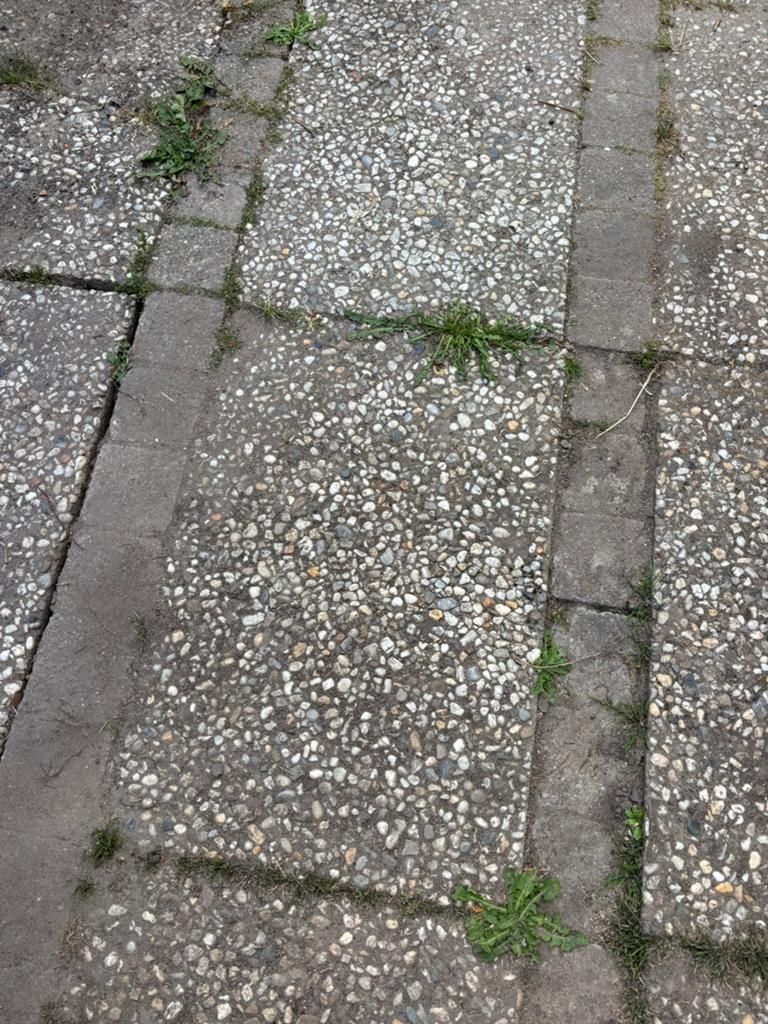 Witte grindtegels 40 x 60 cm, Tuin en Terras, Ophalen, Gebruikt, Grijs, Overige typen