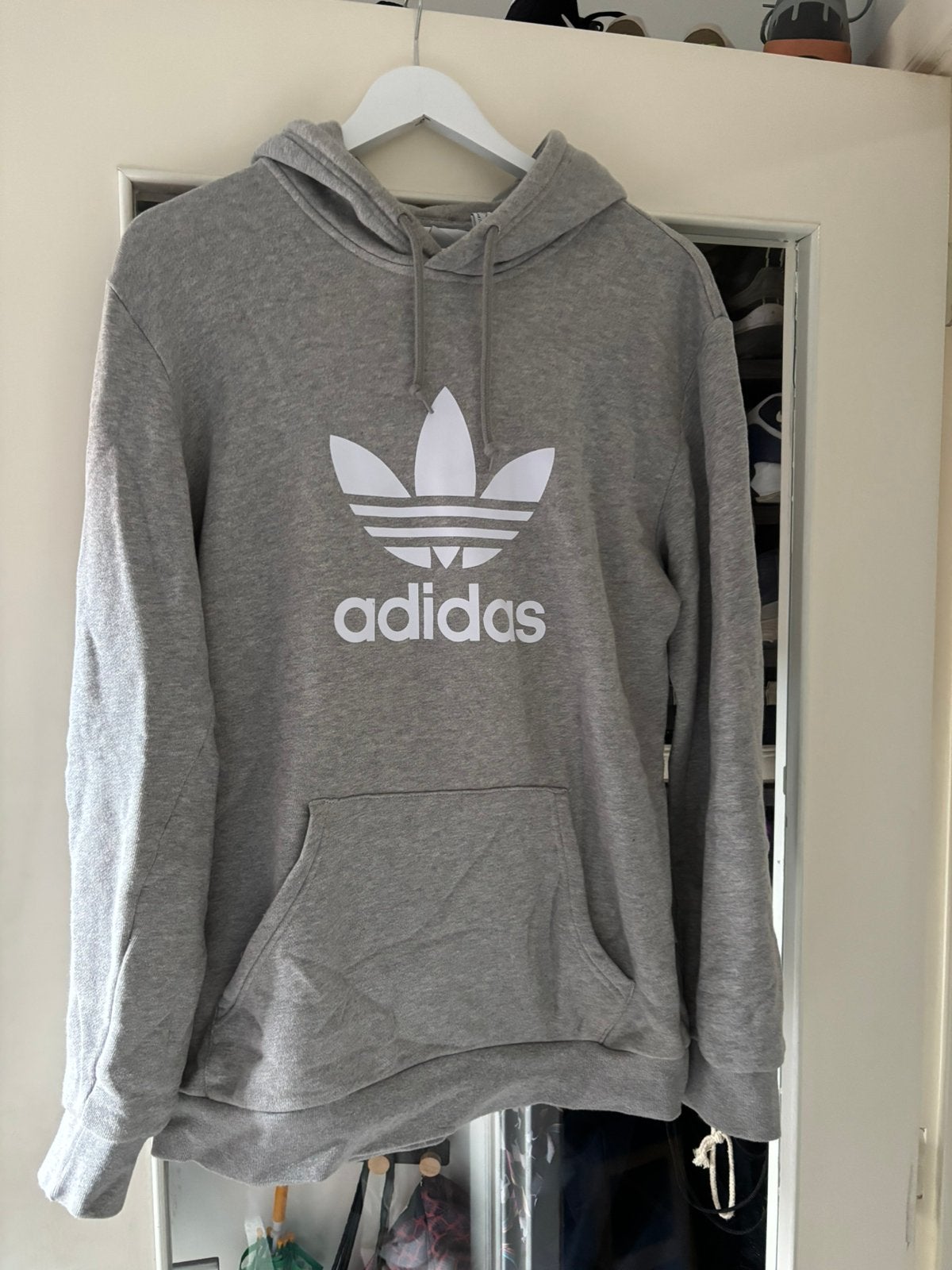 Adidas hoodie maat M, Kleding | Heren, Truien en Vesten, Ophalen, Zo goed als nieuw, Grijs