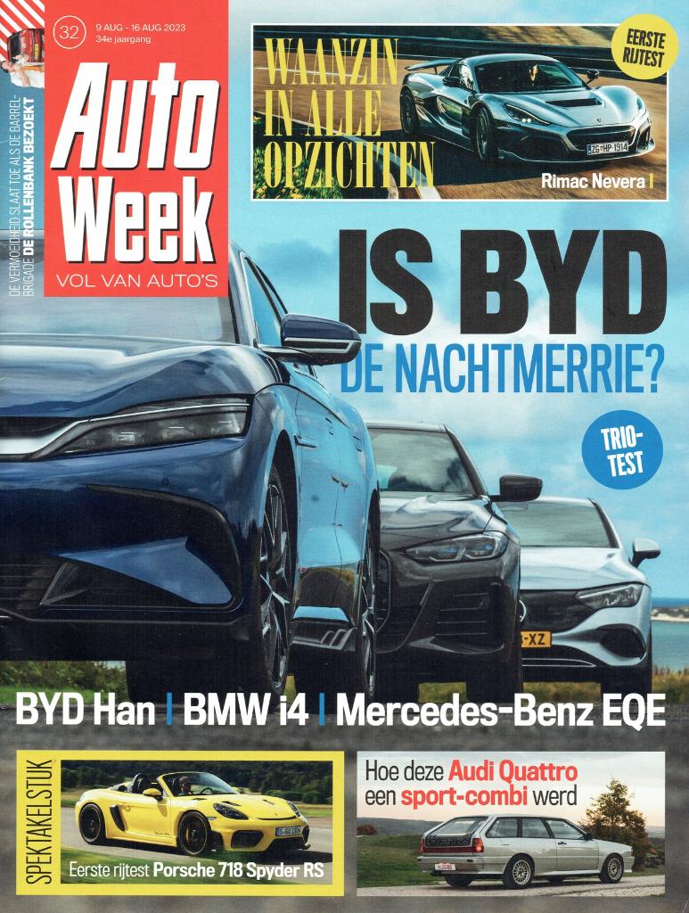 Autoweek 2023 nr. 32 (o.a. BMW i4, BYD Han & Mercedes EQE), Verzenden, Gelezen, Algemeen