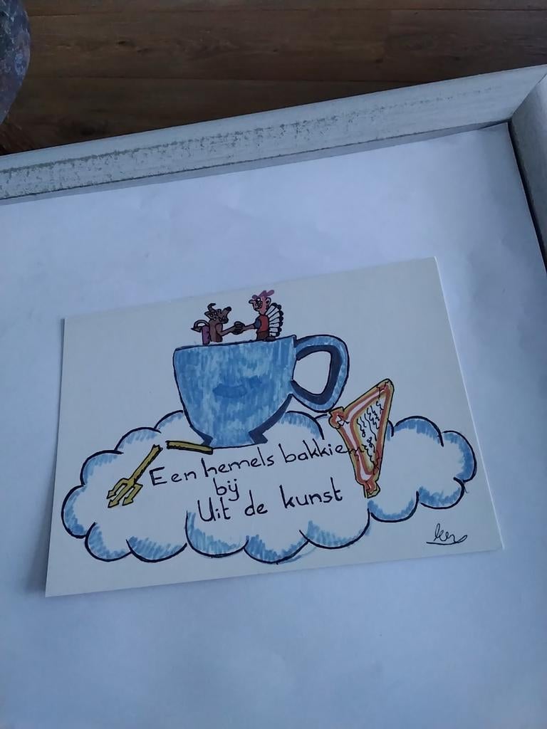 EEN HEMELS BAKKIE BIJ. UIT DE KUNST. DELFT, Ophalen of Verzenden, 1980 tot heden, Overige thema's