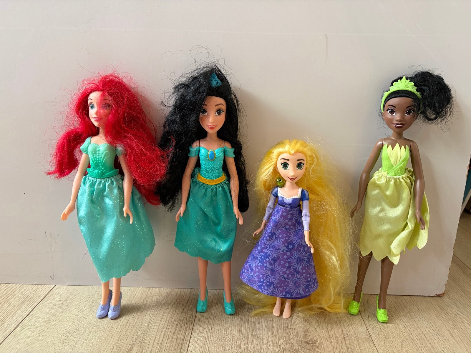 Disney Prinsessen Poppen Set - Ariel, Jasmine, Rapunzel, Tia, Ophalen, Gebruikt, Overige typen