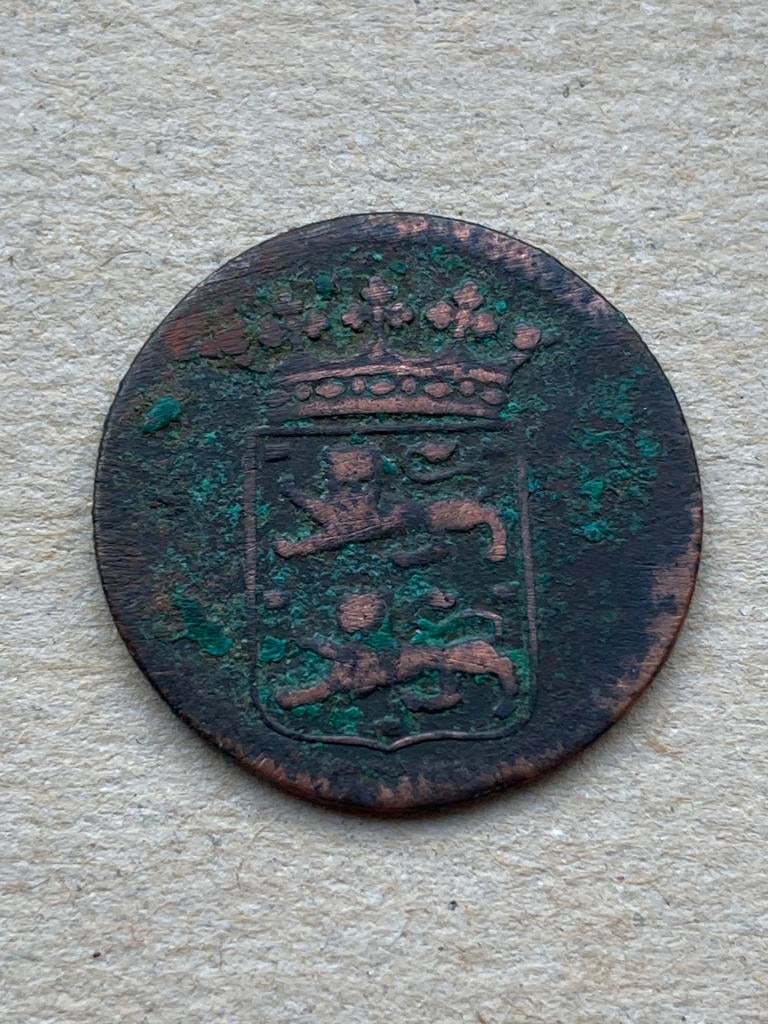 VOC duit West Friesland 1733 schaars, Postzegels en Munten, Munten | Nederland, Ophalen of Verzenden, Vóór koninkrijk, Overige waardes