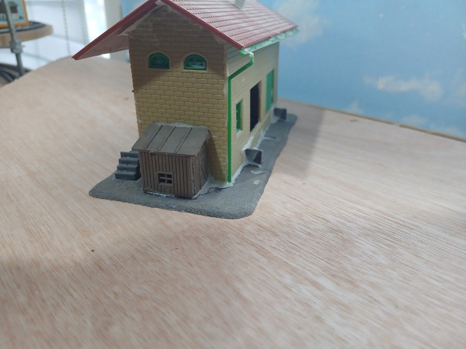 Loods voor HO spoorbaan - Gebouw modelbouw, Ophalen of Verzenden, Gebruikt, Brug, Tunnel of Gebouw