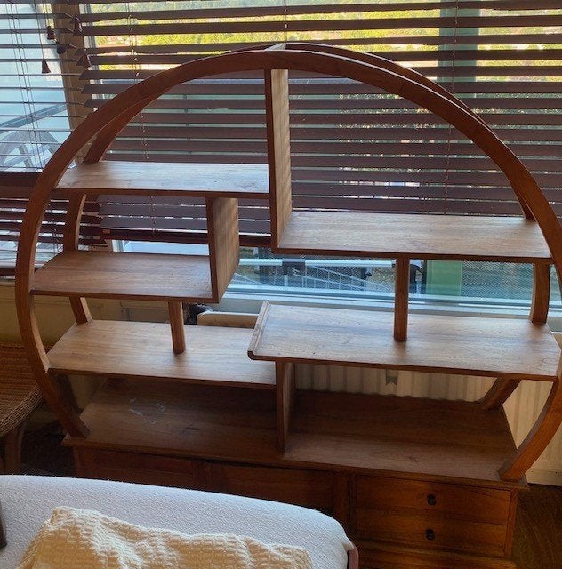 Teakhouten wandmeubel met deuren onderin, Ophalen, 100 tot 150 cm, 150 tot 200 cm, Teakhout