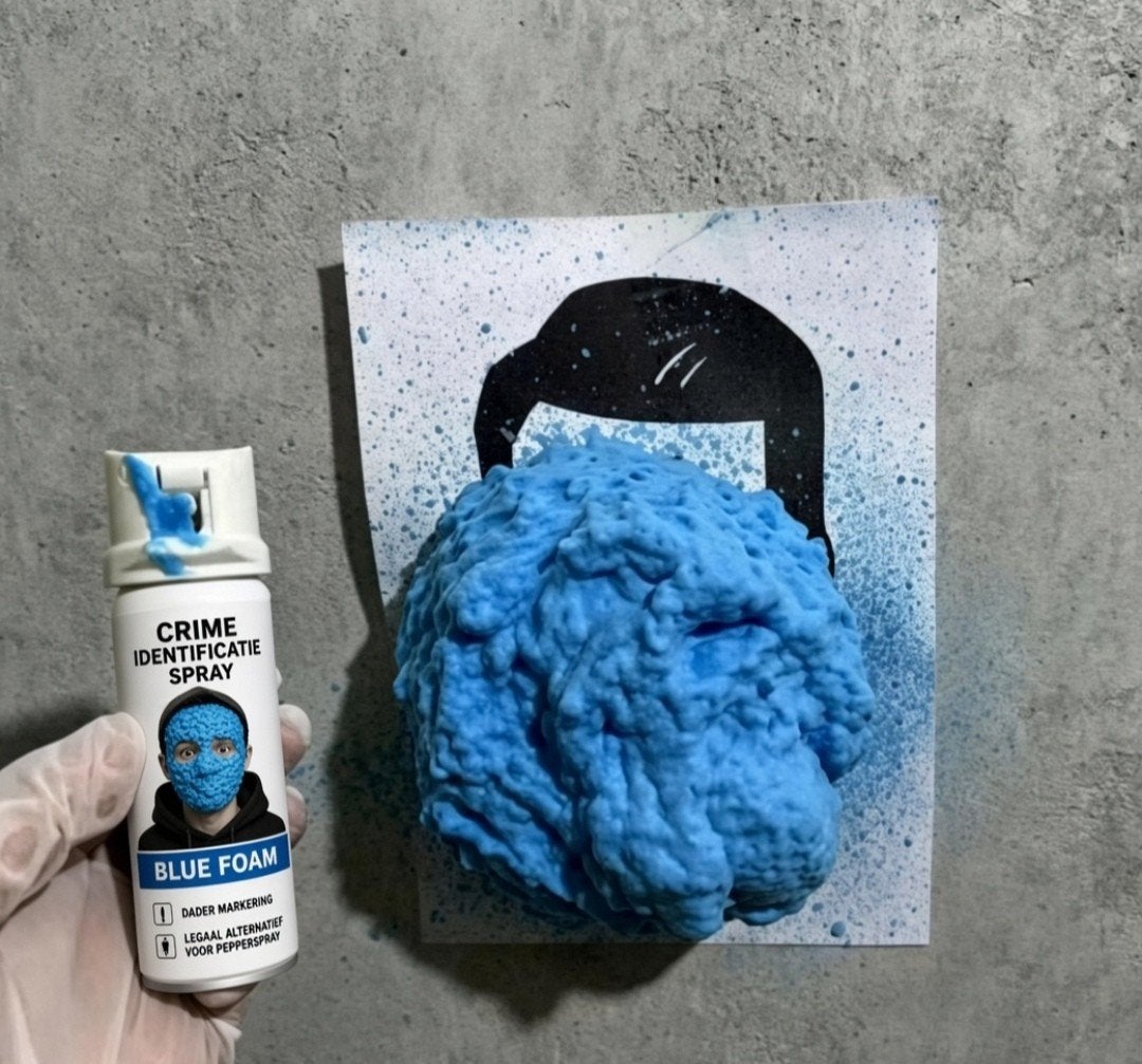 Crime Identificatie Spray Blue Foam - Dader Markering, Ophalen of Verzenden, Detector, Sensor of Melder, Overige soorten