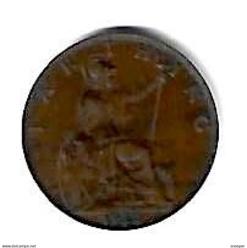 great britain 1 farthing 1922 km 808.2 vf+, Ophalen of Verzenden, Overige landen, Losse munt
