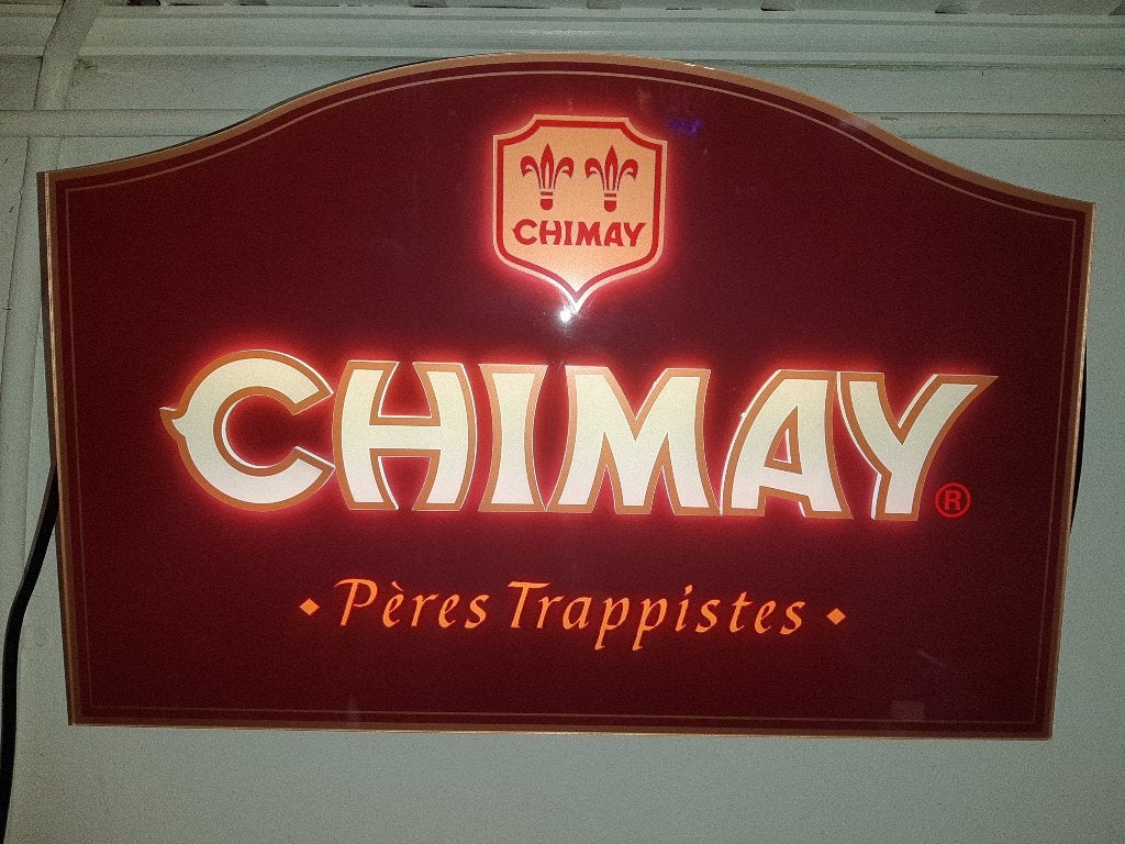 Chimay Trappistenbier Lichtreclame / Lichtbak, Verzamelen, Biermerken, Ophalen of Verzenden, Gebruikt, Overige typen, Overige merken