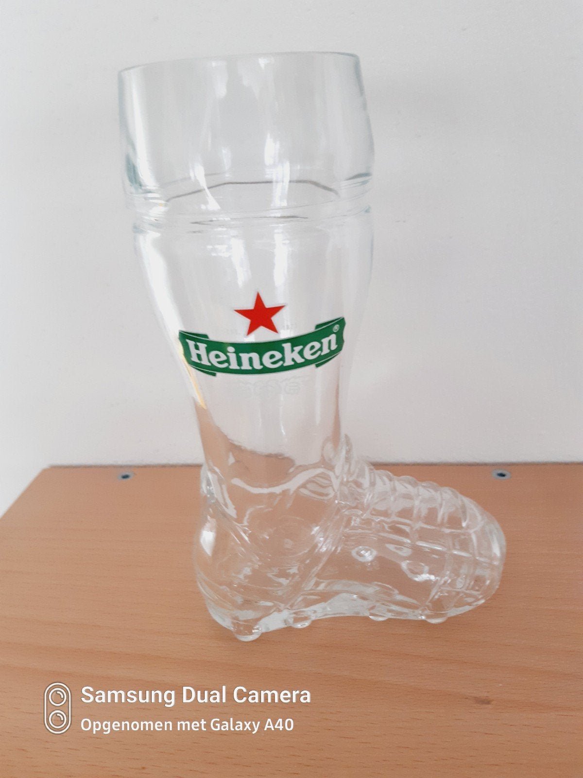 Mooie Heineken laars voetbalschoen, Verzamelen, Biermerken, Ophalen of Verzenden, Zo goed als nieuw, Glas of Glazen, Heineken
