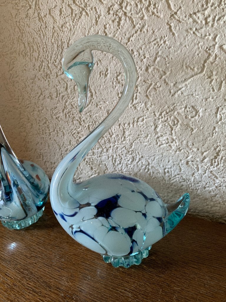 Glazen Zwanen Set - Handgemaakt Mureno, Ophalen